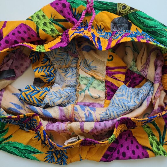 Emma J Shipley Anthropologie Extravaganza Sleep Shorts L Animal Print Orange - Picture 5 of 11